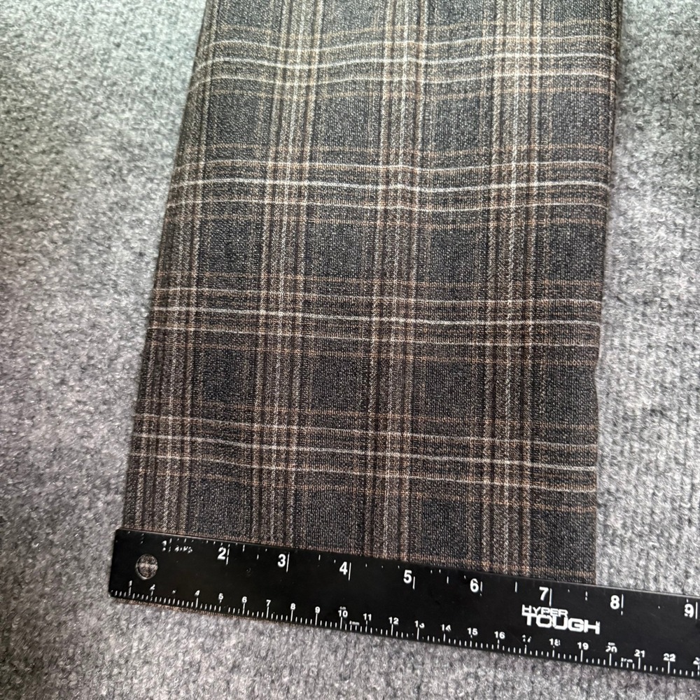 Theory Pants Womens 10 Brown Auburn Plaid Straight Wool Trousers Career Workwear - Picture 10 of 13